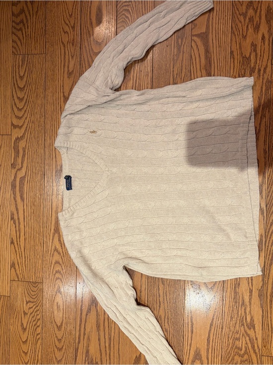 Ralph Lauren Other - Ralph Lauren Men's Cable-Knit V-Neck Sweater in Cream